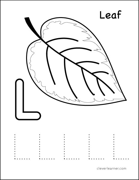 l for leaf coloring pages - photo #8