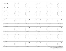 Printable letter c tracing sheets for preschool