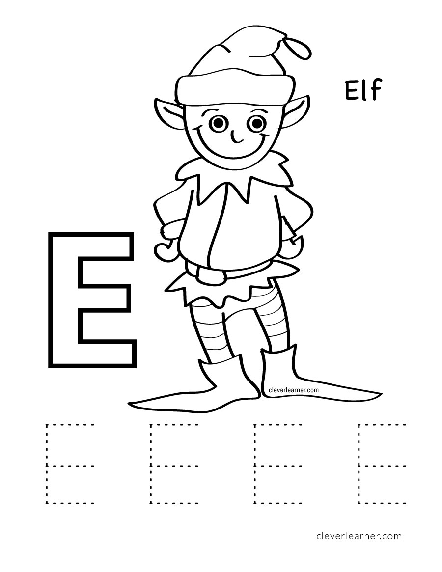 e coloring pages for kids - photo #33