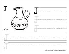 How to write big j writing sheet