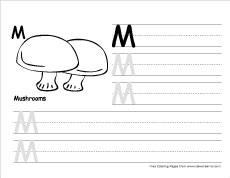 How to write big m writing sheet