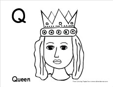 Letter q colouring sheets
