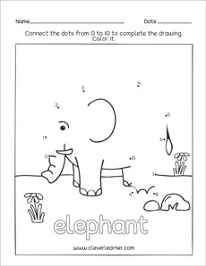 Free join the dots elephant worksheet