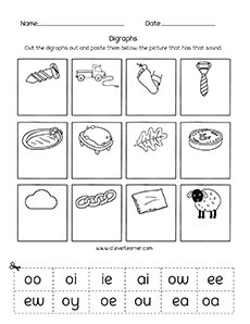 Digraph activity sheets first grade