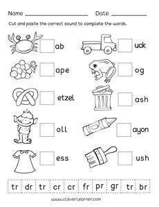 simple consonant blends for kids