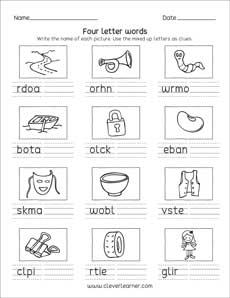 jumbled letters worksheet