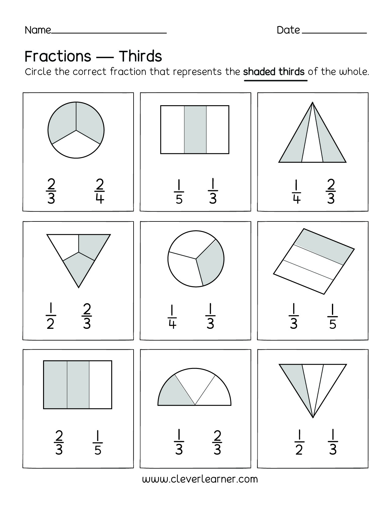 Third Grade Fraction Lesson