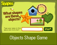 Shape learning games for children