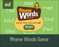 Rhyme avtivity on words ending ad