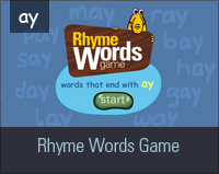 Rhyme words games for kids