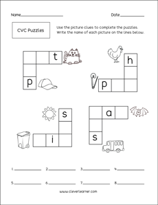free resources on cvc for first graders