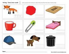 Middle sounds worksheets for preschool and kindergarten kids