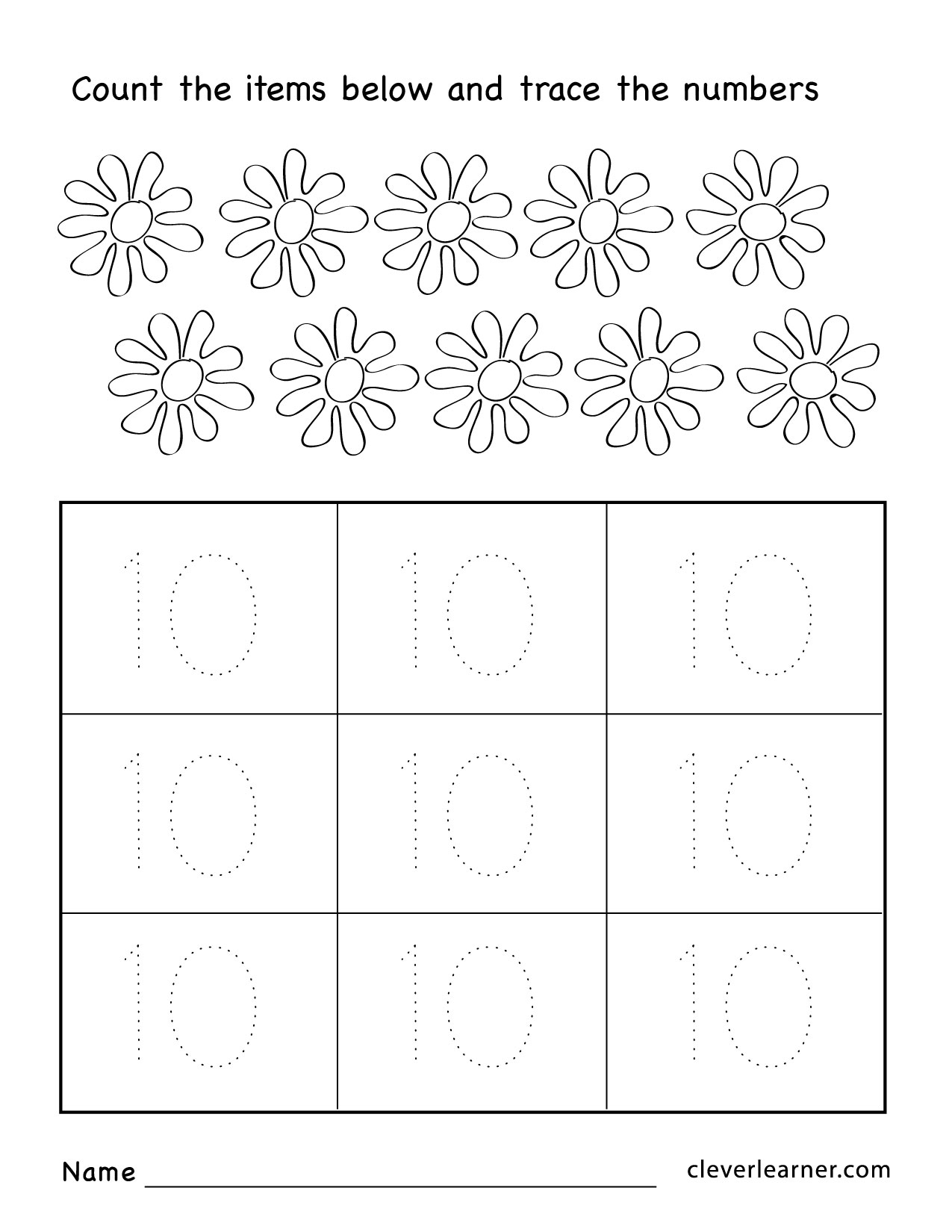 Worksheet Of Numbers That Make 10