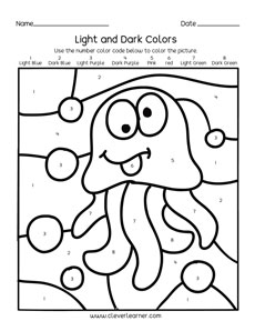 Free coloring by numbersactivities for children