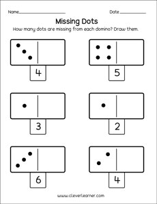 Free and fun domino activity sheet for preschool