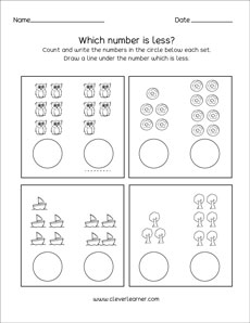 greater or less than numbers worksheet