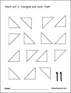 Free number 11 pages for children