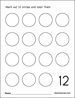 number 12 coloring worksheet for children