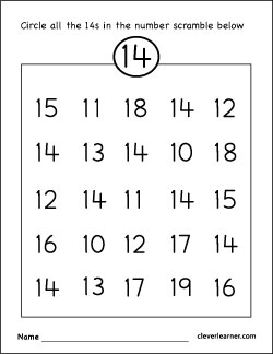 number worksheets for kindergarten