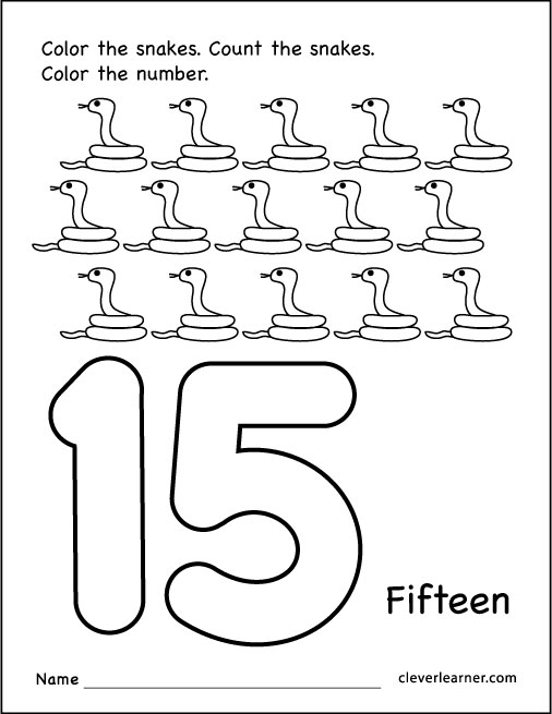 47 Beautiful Images Number 15 Coloring Page Number 15 Count And Trace Coloring Page Twisty
