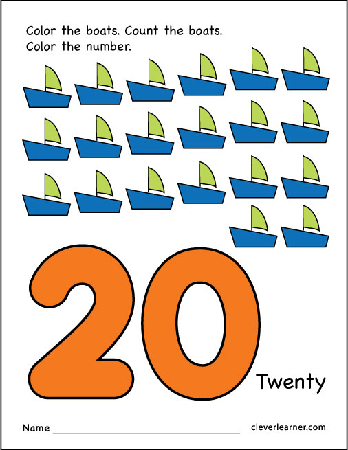 Counting Numbers To 20 Worksheet