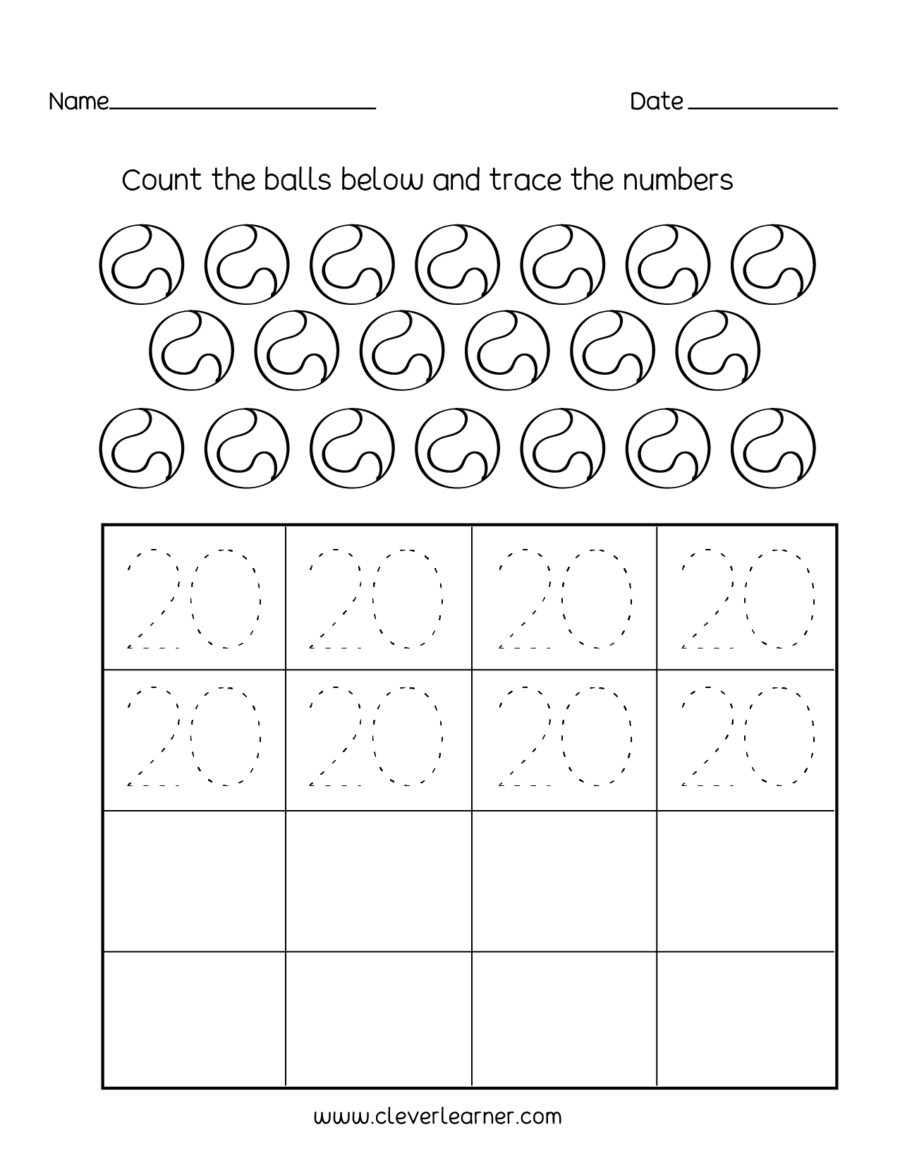 Numbers To 20 Worksheet Promotiontablecovers