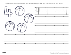 How to write number 4