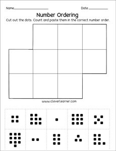First grade number ordering activity