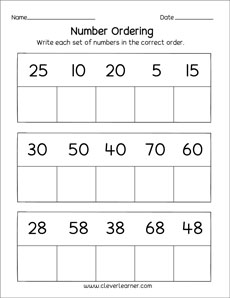 Homeschool number ordering ideas for parents