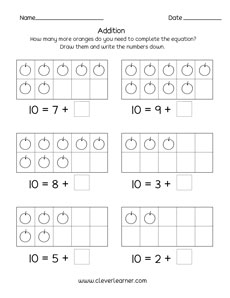 Draw and count and add worksheet