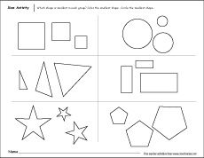 Which is smallest size activity worksheet for kindergarten