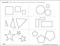 Modèle Big Small Size Worksheet for Kindergarten