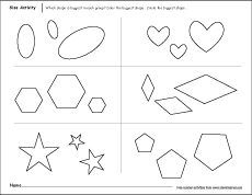 Modèle Big Small Size Worksheet for Kindergarten