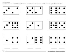 domino counting activity for kindergarteners