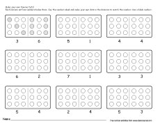 Make your own dominos activity worksheet for kindergarten