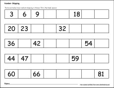 Counting in intervals of two and three for  preschool