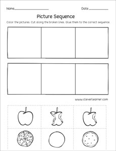 Picture sequence worksheets for preschool