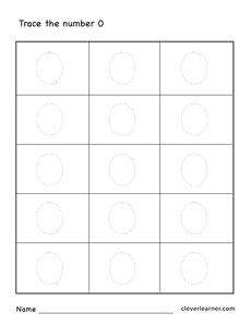 Printable Number 1 practice sheet for three year olds