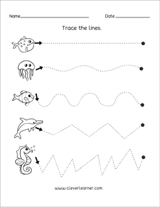 Pre-writing activity Sheets and Practice tracing Sheets level 2