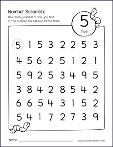 mixed numbers preschool printables