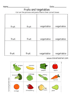 Kindergarten preschool worksheet on vegetables