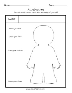 all about me preschool printables