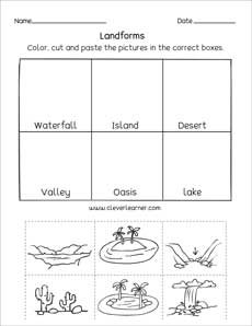 landforms coloring pages for kids