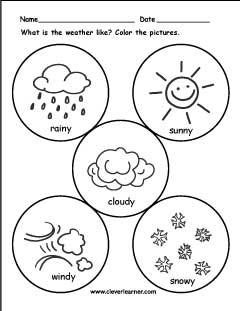 The Weather Worksheets For Preschools