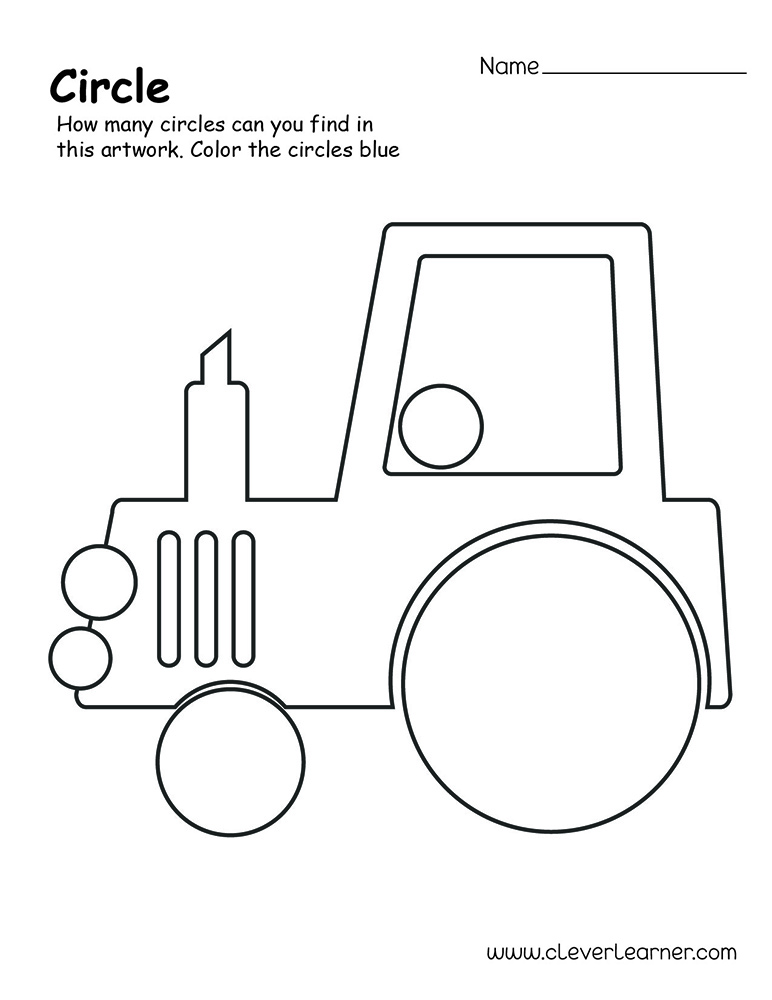 Circle Shape Activity Sheets For Preschool Children