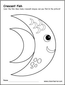 crescent shape matching pairs worksheet