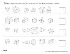 three dimension shape cube activity for kids