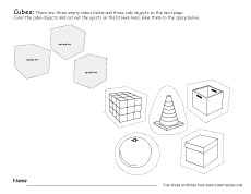 cube shape activity kids