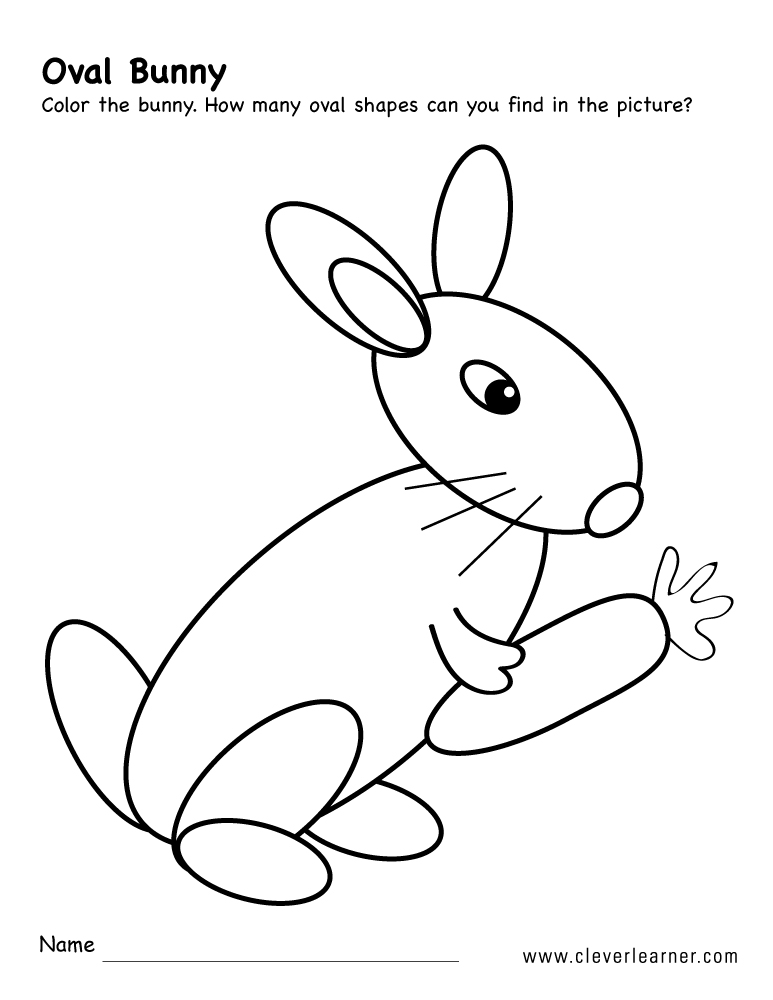Free Oval Shape Activity Worksheets For Preschool Children