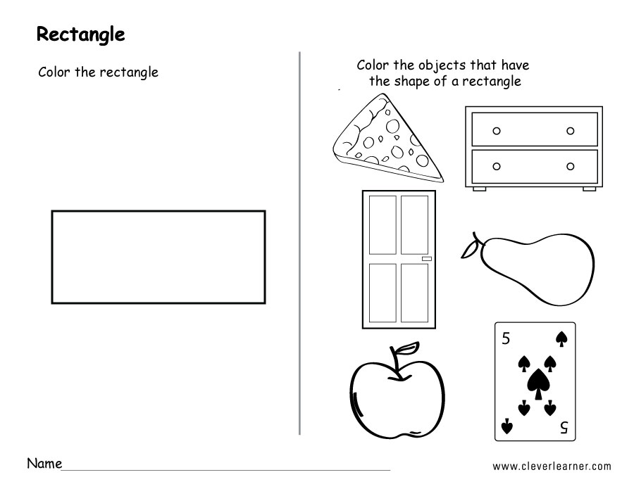 rectangles for kindergarten printable worksheets